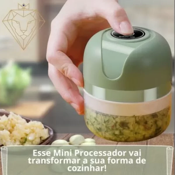 Mini Triturador De Alimentos Elétrico com 3 Lâminas de Aço Inox USB 250ml Bivolt - Imagem 5