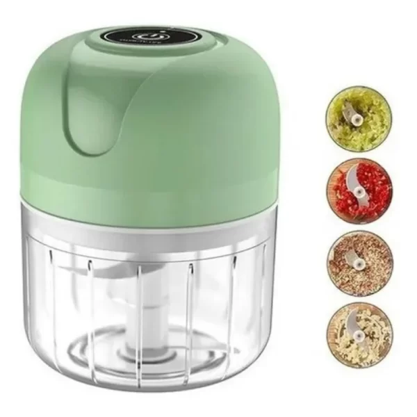 Mini Triturador De Alimentos Elétrico com 3 Lâminas de Aço Inox USB 250ml Bivolt - Imagem 4