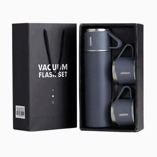 Kit Garrafa Térmica, Conjunto com 3 Xícaras, Frasco a Vácuo 500ml - Imagem 8