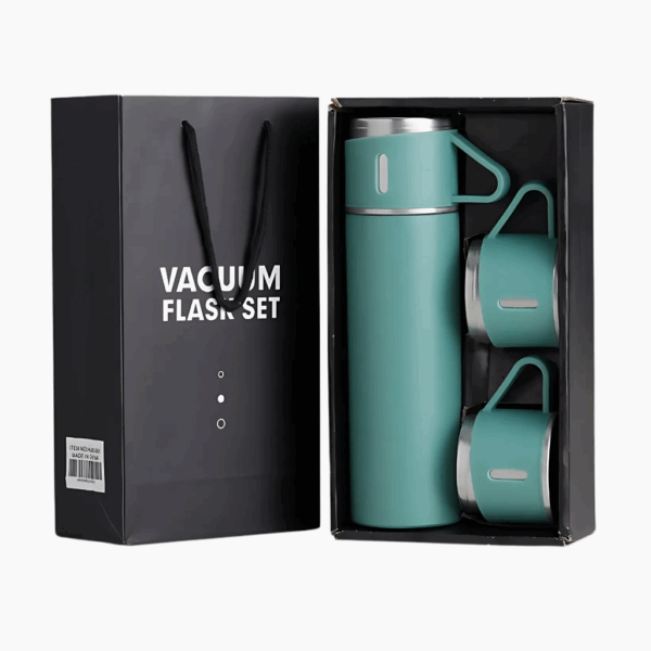 Kit Garrafa Térmica, Conjunto com 3 Xícaras, Frasco a Vácuo 500ml - Imagem 9