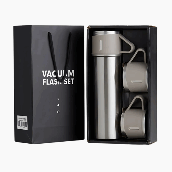 Kit Garrafa Térmica, Conjunto com 3 Xícaras, Frasco a Vácuo 500ml - Imagem 7