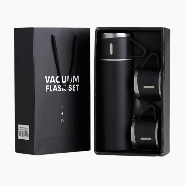 Kit Garrafa Térmica, Conjunto com 3 Xícaras, Frasco a Vácuo 500ml - Imagem 4