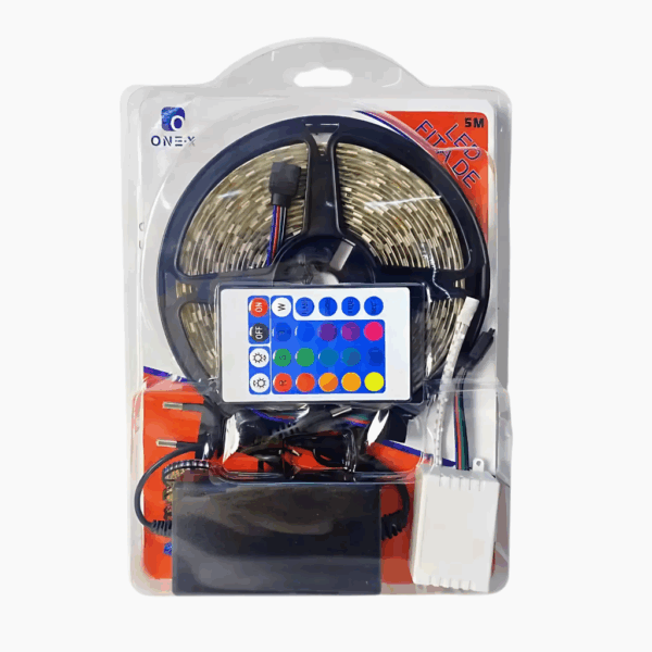 Fita LED RGB 5050 Rolo 5m Ip65 com Controle Remoto e Fonte Bivolt 12V - Imagem 6