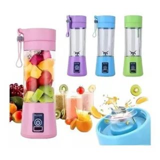 Mini Liquidificador Portátil com 6 lâminas de aço inoxidável – Recarregável USB – 380ML