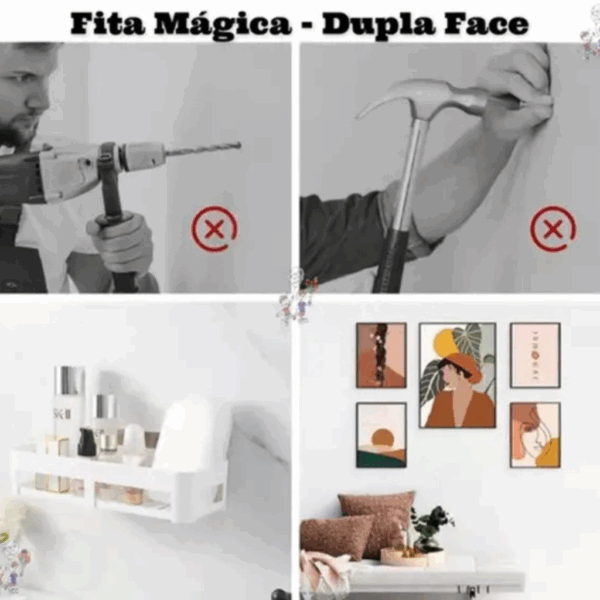 Fita Nano Mágica Dupla Face Extra Forte Lavável 3M, Auto Colante Fita de montagem impermeável multiuso - Imagem 14