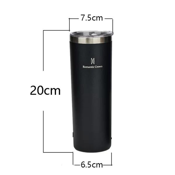 Copo Térmica 600ml Inox Anti-vazamento - Romantic Crown - Imagem 5