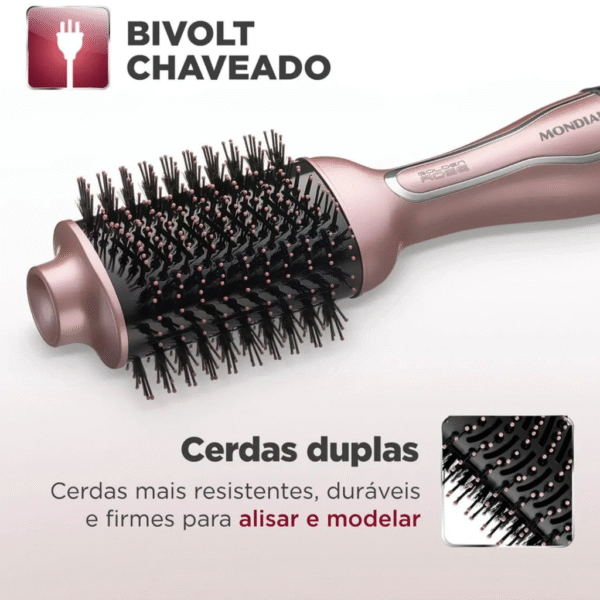 Escova Secadora Mondial ES-02-BI 1200W - Bivolt – Golden Rose - Imagem 5